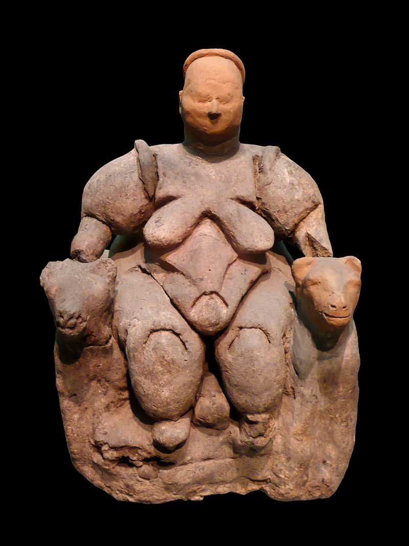 The Seated Woman of Çatalhöyük, Turkey, 6000 BC.