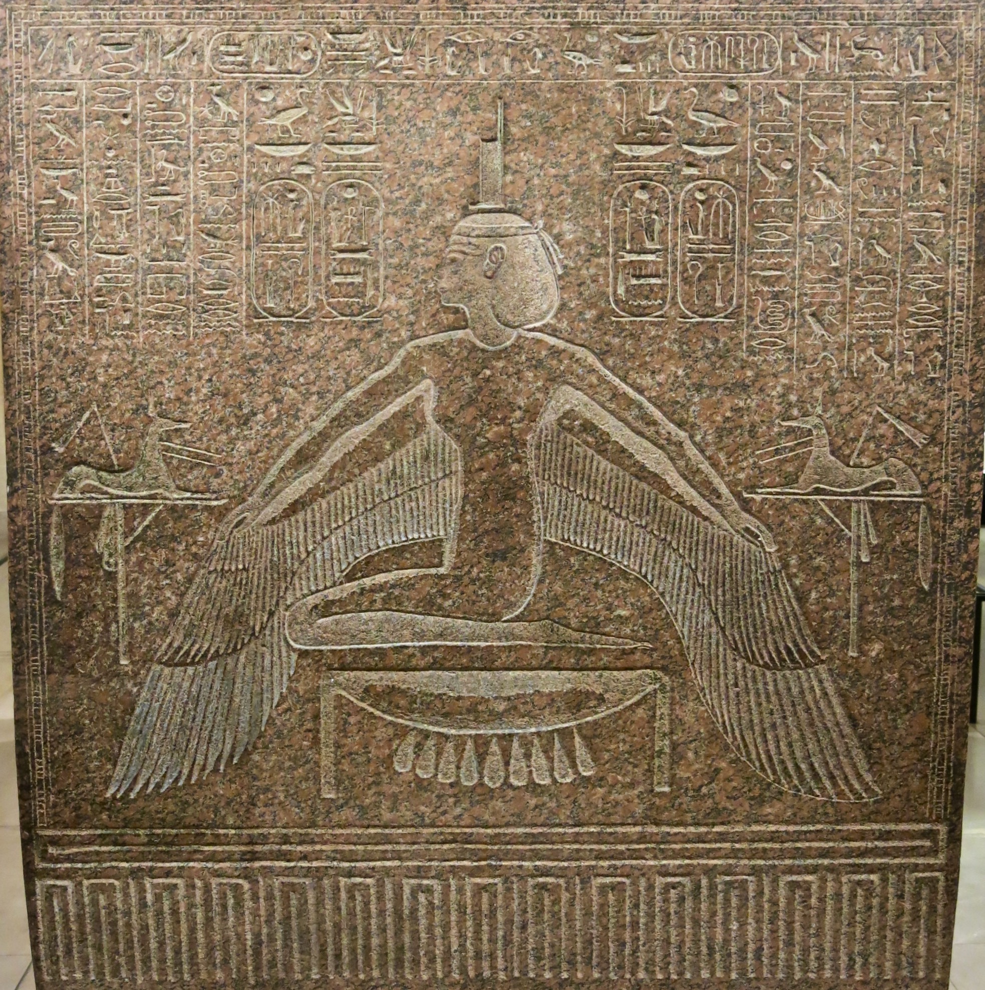 Goddess Isis depicted on Ramses III's sarcophagus